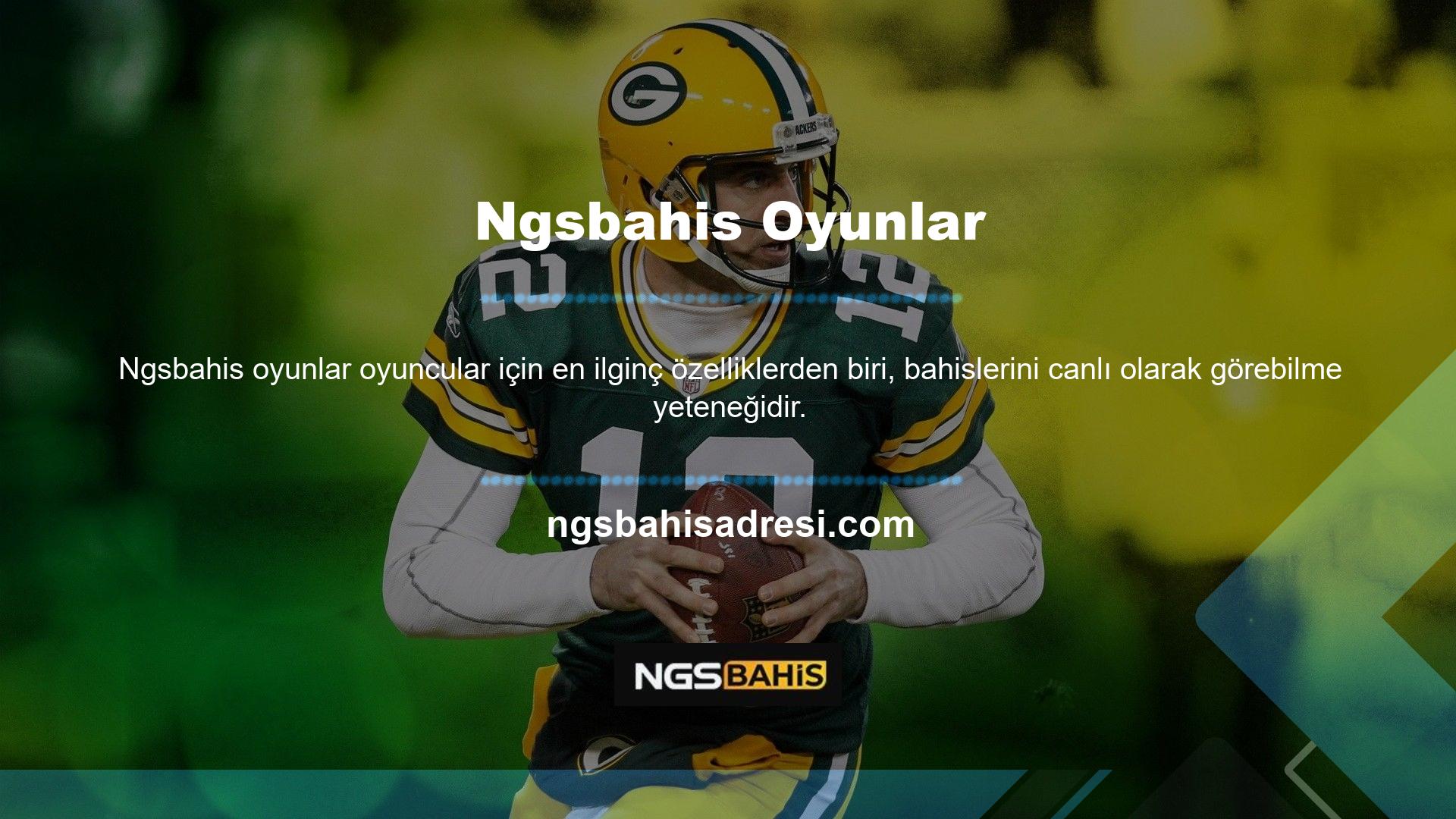 Ngsbahis bu konuda güçlü bir altyapıya sahip olup, Ngsbahis TV web sitesinde "Para Yatırma" adı verilen özel bir sistem kullanarak oynadığınız her maçı izleme ve takip etme imkanını sizlere sunmaktadır